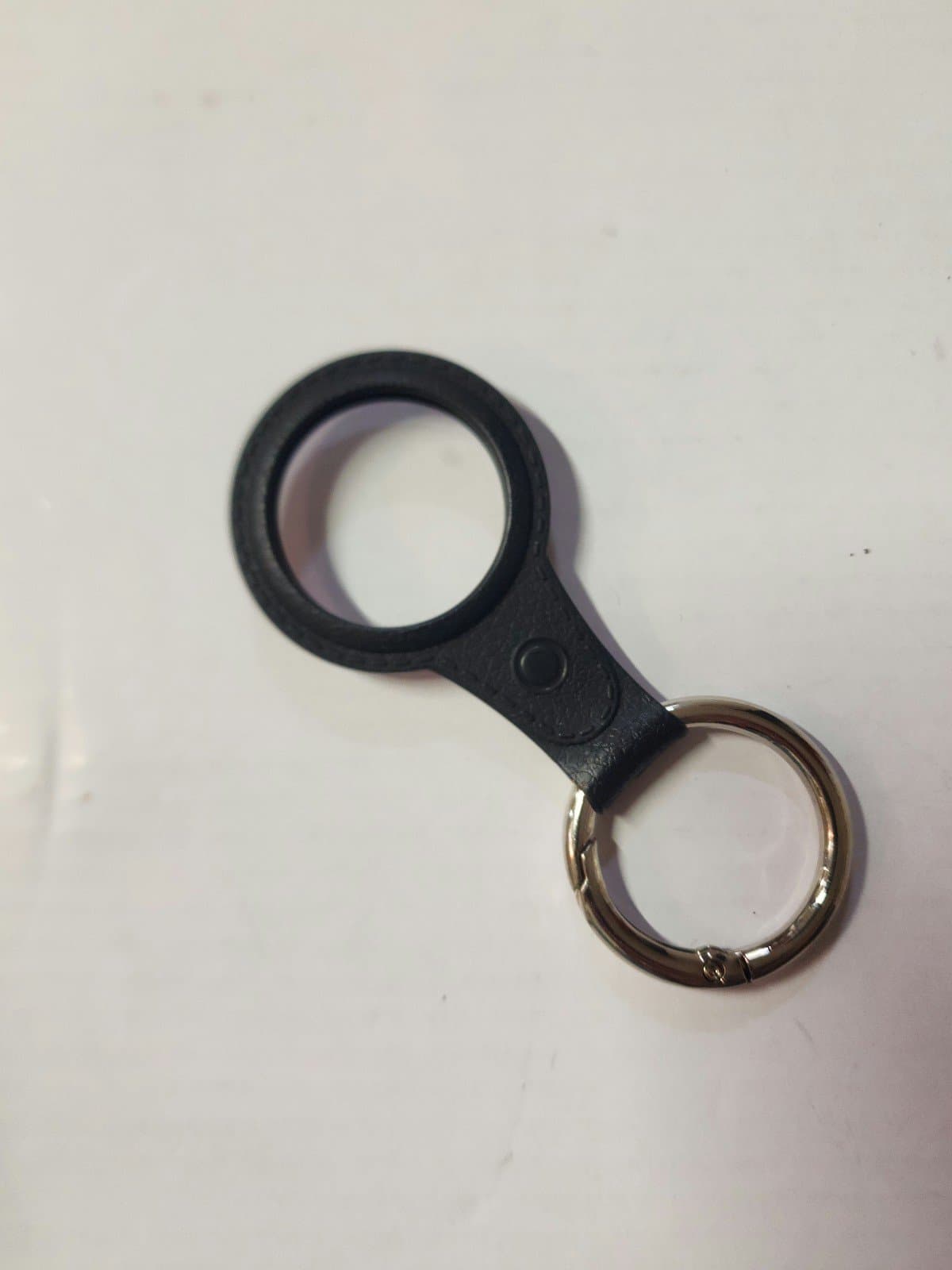 Black Airtag Holder Keychain - Image 1