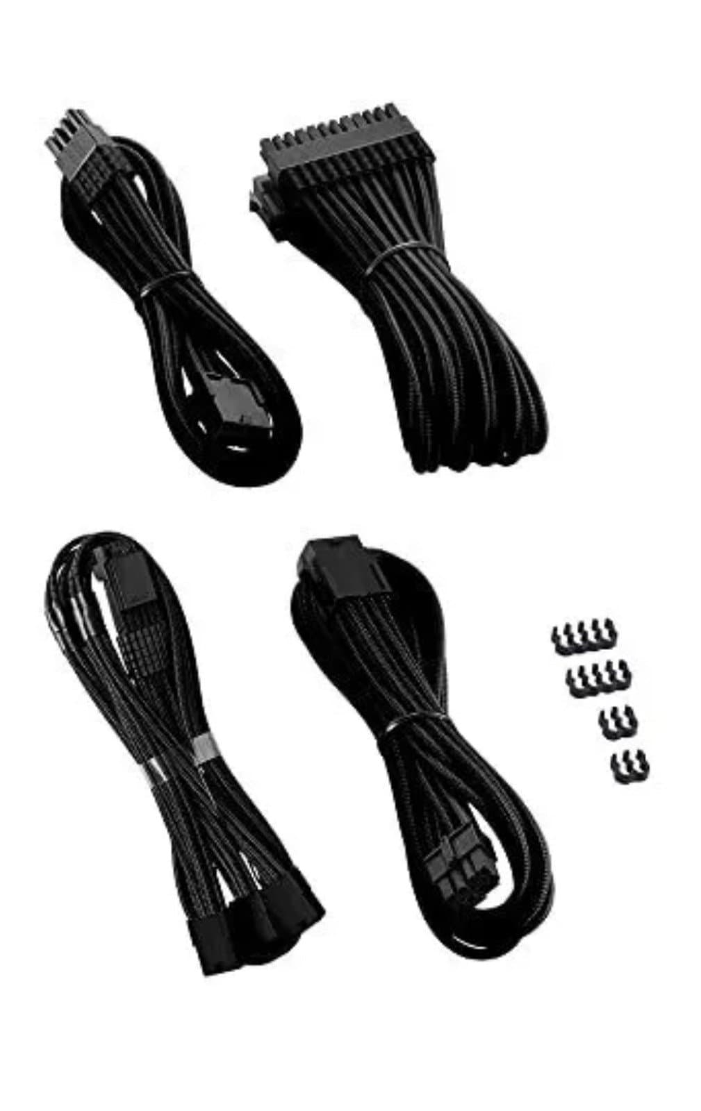 Pro ModMesh Sleeved 12VHPWR ModMesh 16P to 3 x 8P Extension Kit Black - Thumbnail 3