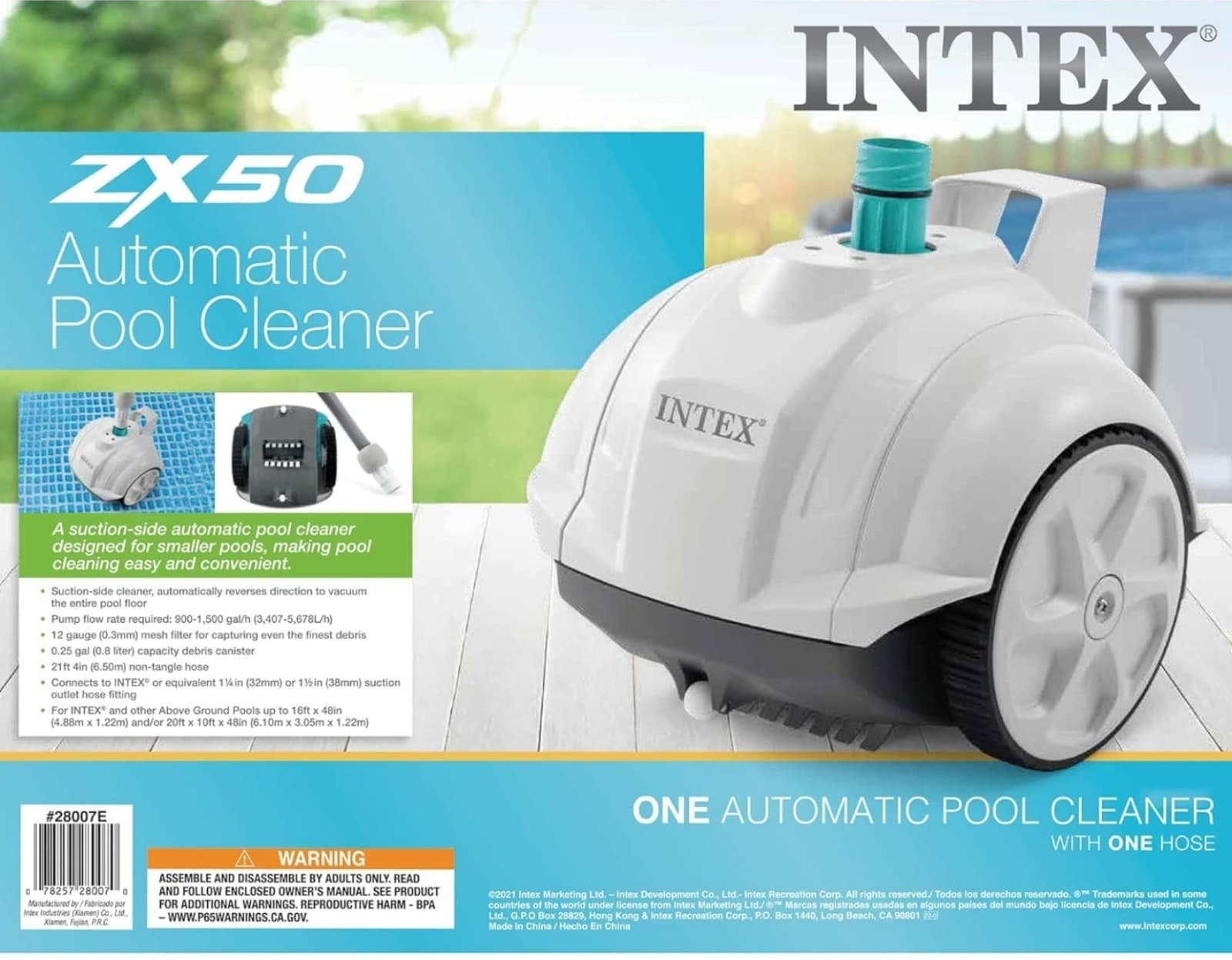 Intex 28007E ZX50 Suction-Side Above Ground Automatic Pool Cleaner - Thumbnail 3
