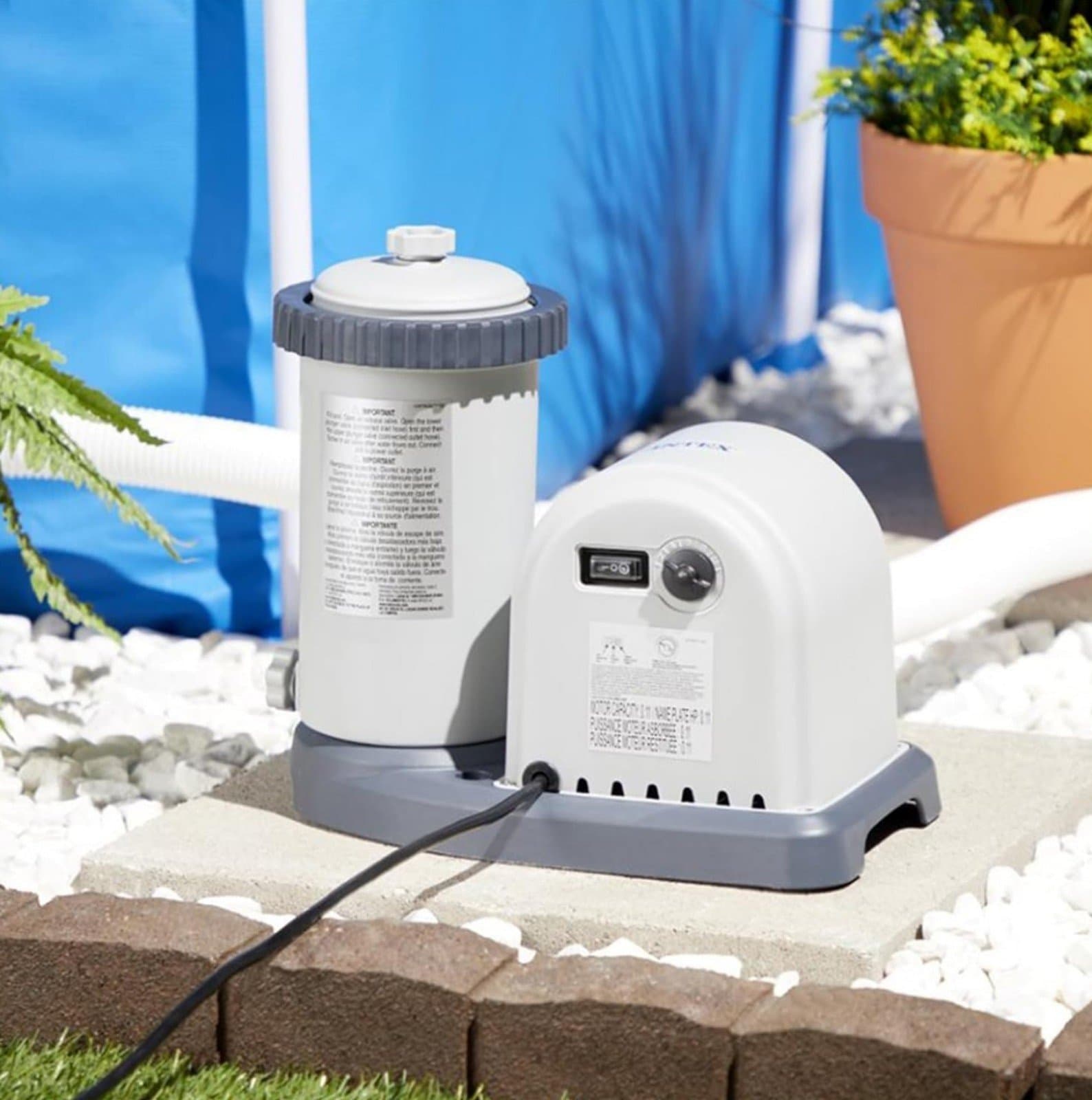 Intex 1500 GPH Easy Set Filter Pump System for Above Ground Swimming Pool A104 - Thumbnail 4