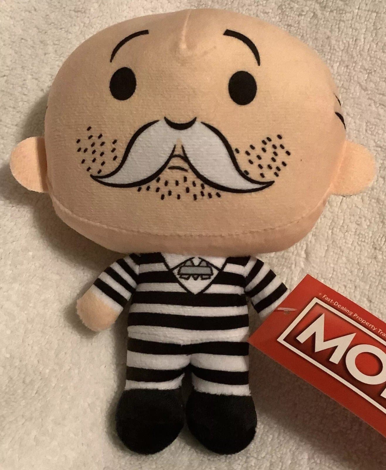 Monopoly Plush Mr. Monopoly Plush Hasbro Gaming Toy Get Out Of Jail Free 7" NWT - Image 1