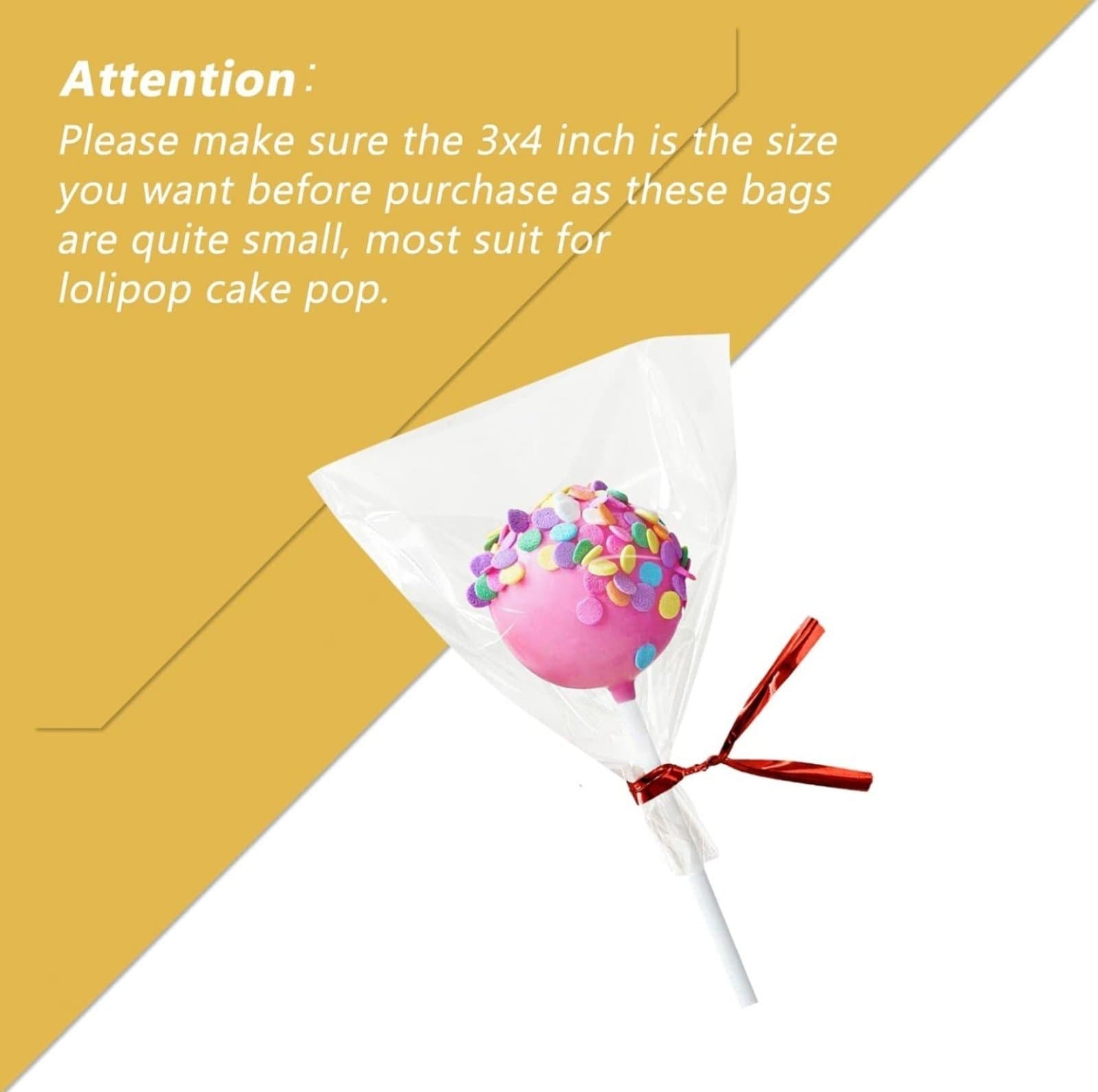 Cellophane Bags 100ct 4" x 6" with Twist Ties - Thumbnail 3