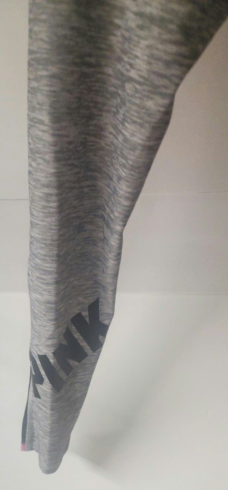 Victorias Secret Pink Ultimate Mesh Legging S Small Gray Floral - Thumbnail 5