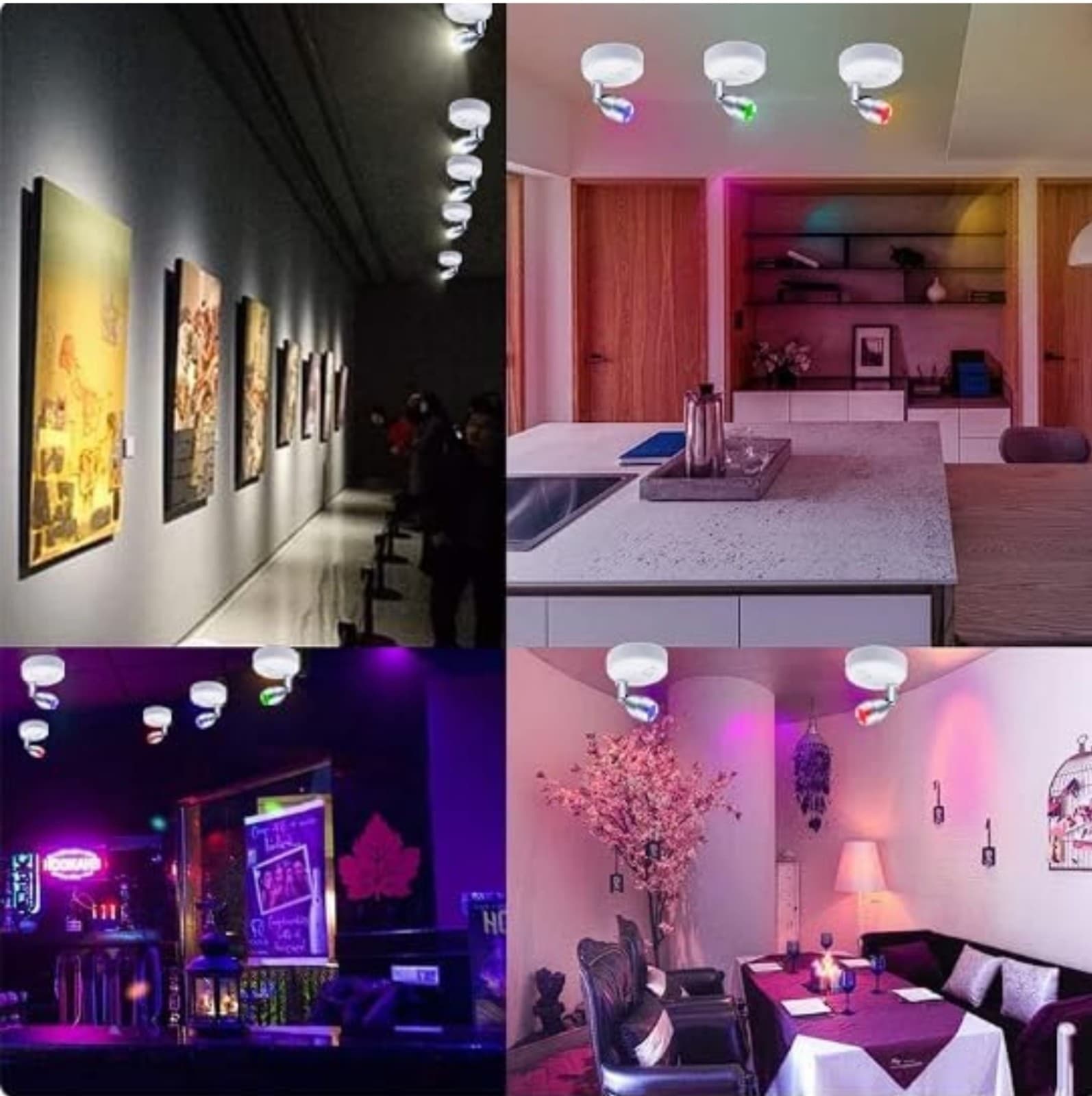 Metal Wall Night Light with Wireless Remote Control, 13 Colors, Multifunctional - Thumbnail 4