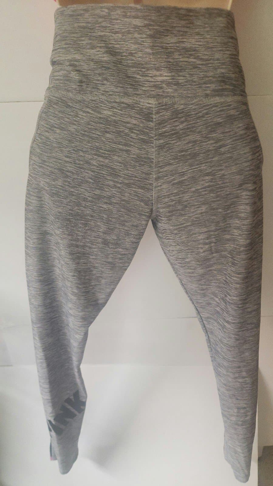 Victorias Secret Pink Ultimate Mesh Legging S Small Gray Floral - Thumbnail 4