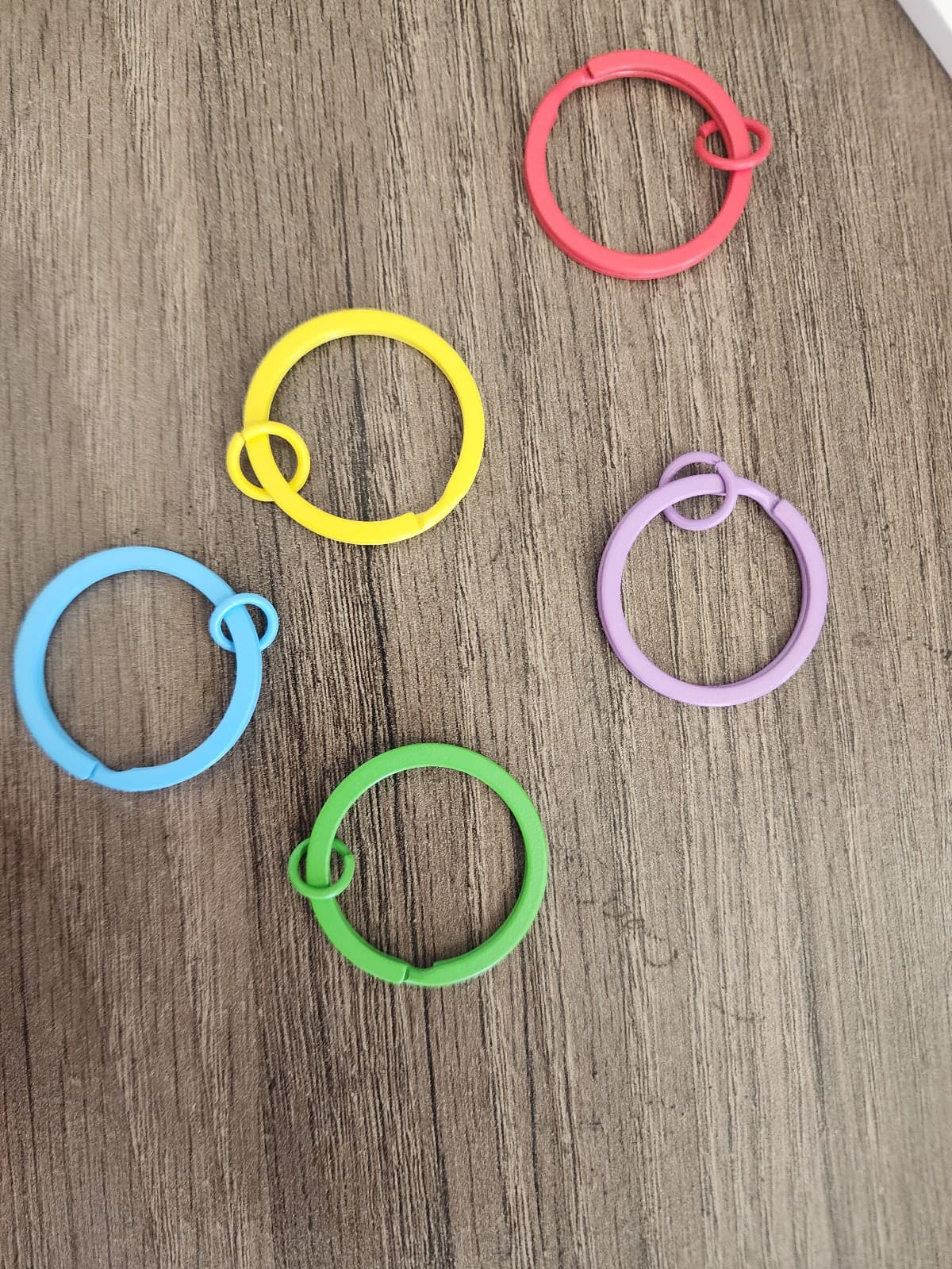 Colorful Keychain Rings 45pc - Thumbnail 3