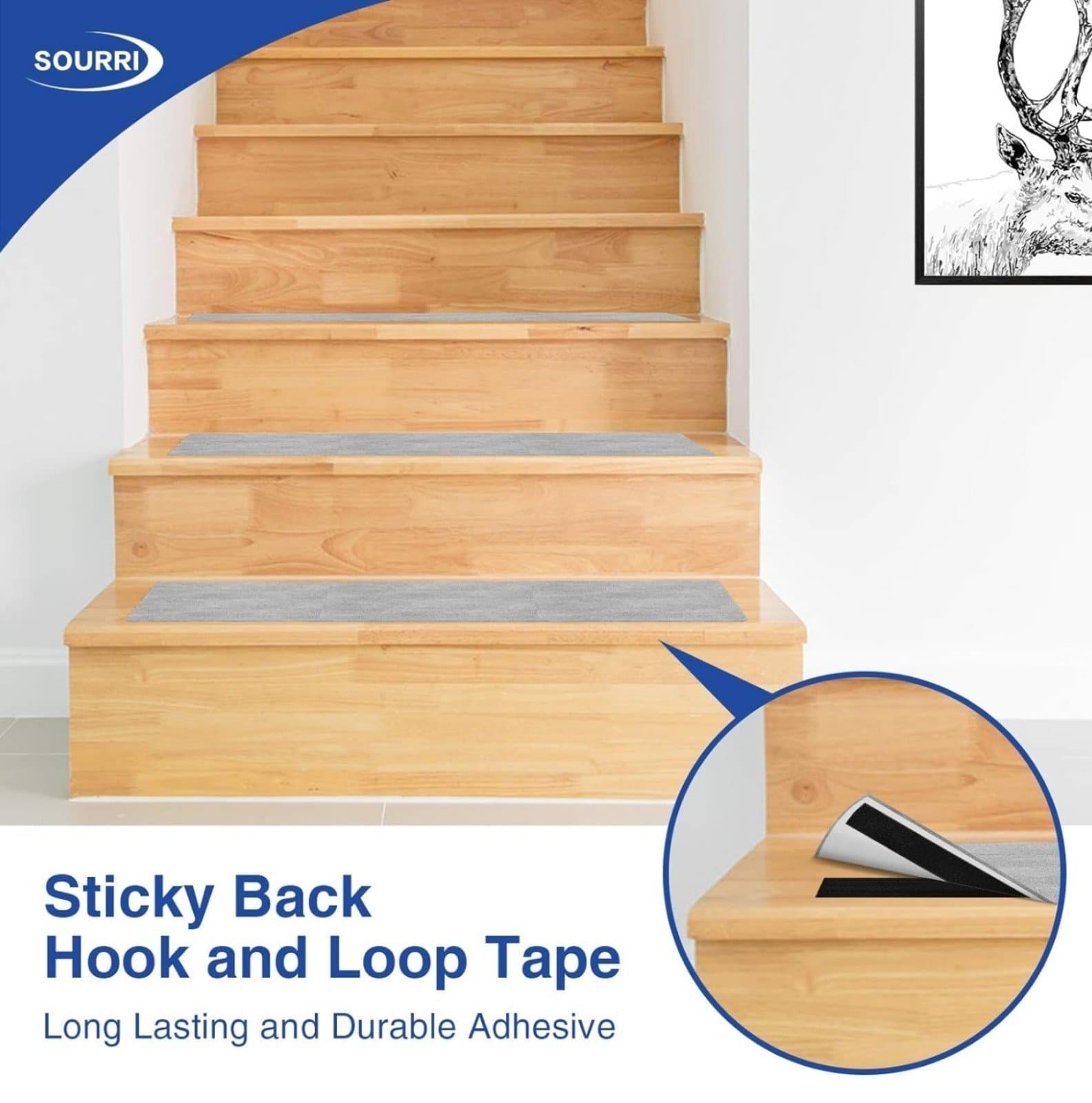 1 Inch x 26 Feet Hook & Loop Tape Sticky Back Fastener Roll, Nylon Self Adhesive - Thumbnail 3