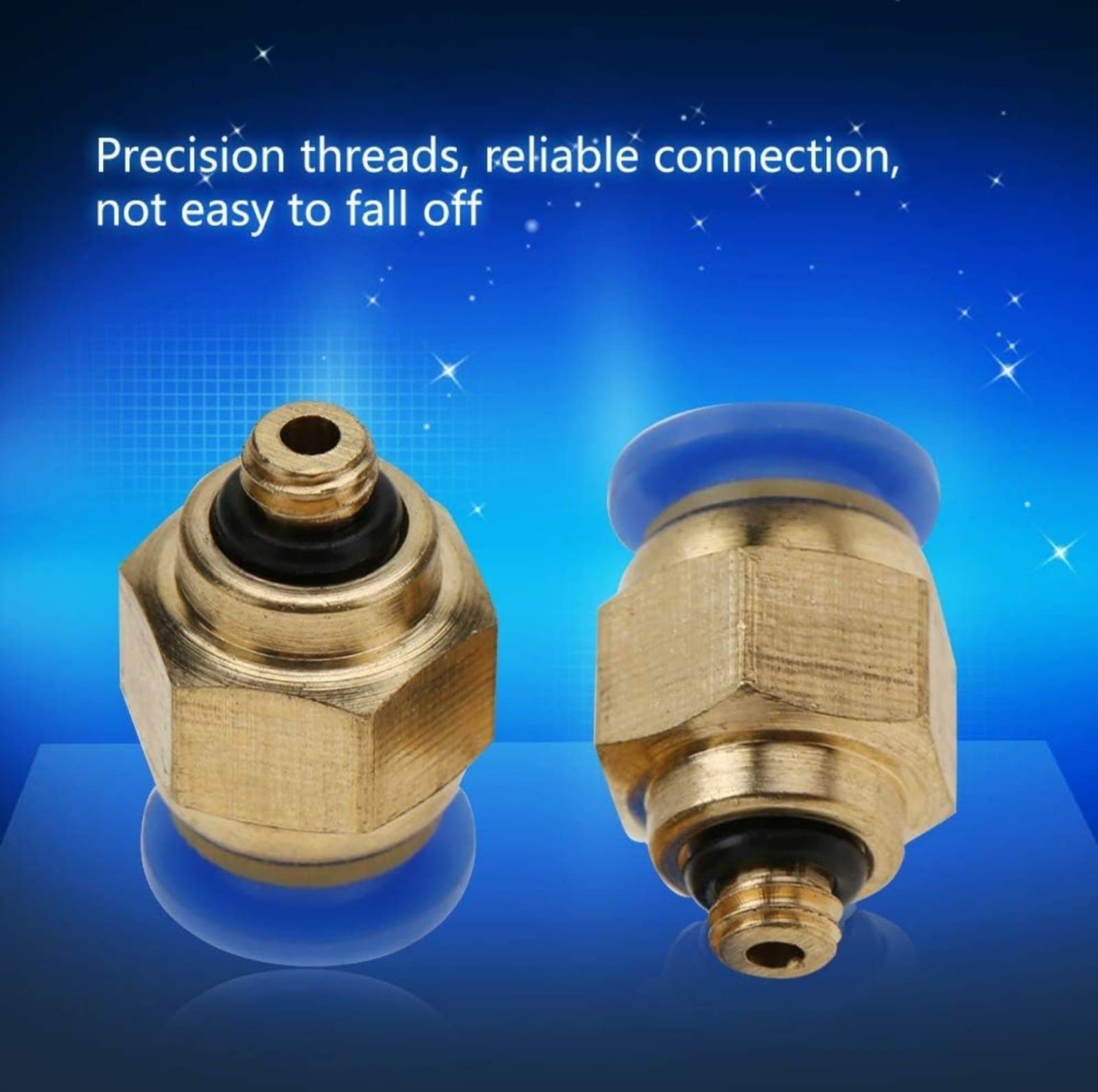 10PCS 3/8" OD Tube X 1/8" NPT Pneumatic Fitting, Push To Connect Air Fitting US- - Thumbnail 3