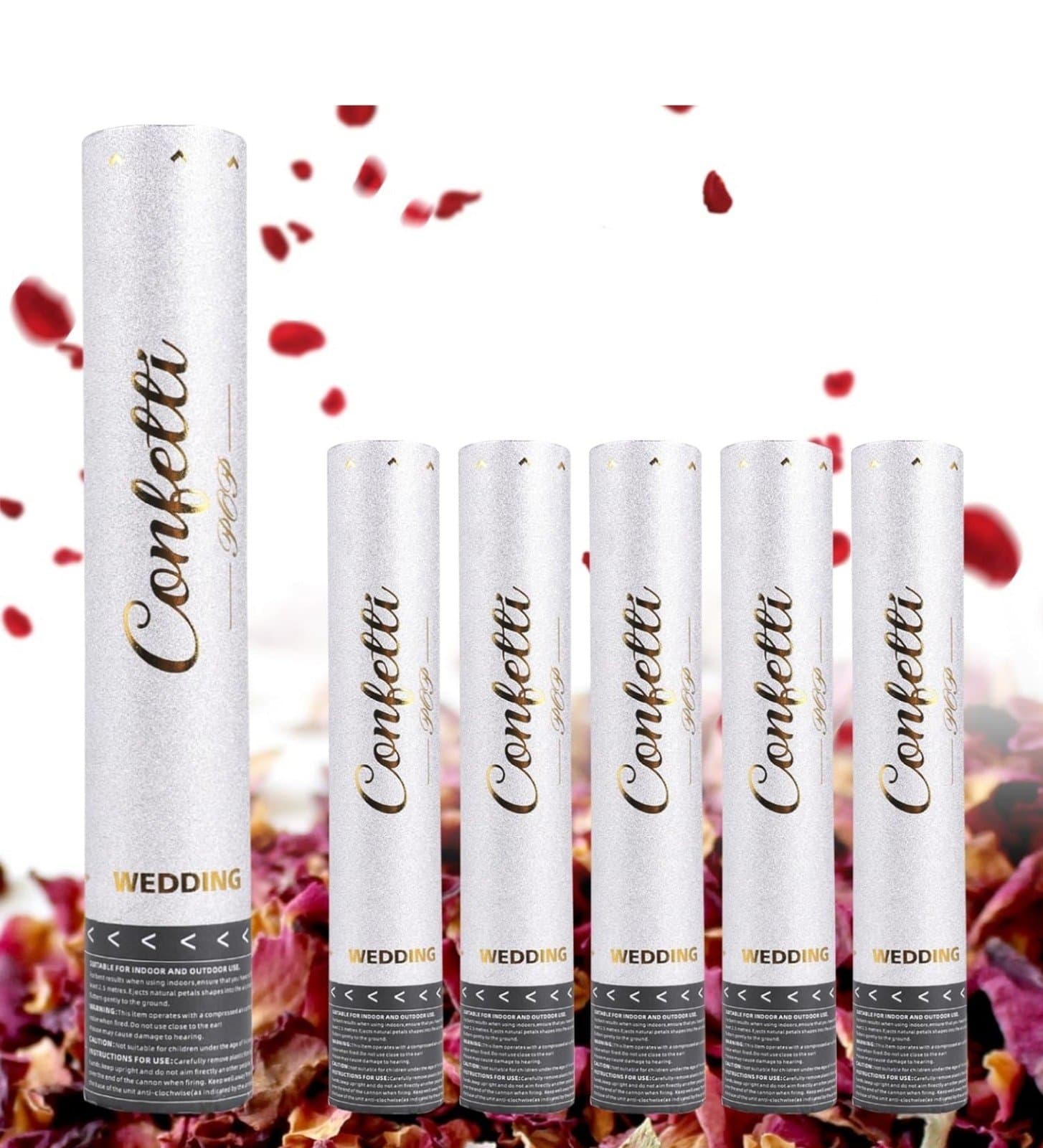 Confetti Cannon Party Poppers - Biodegradable Dried Petals Poppers for Wedding - Thumbnail 5