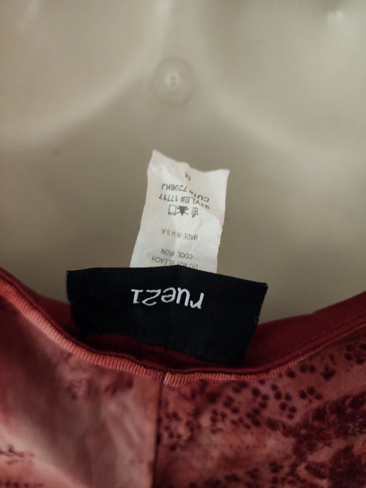 Burgundy midi dress Rue 21 szM - Thumbnail 2