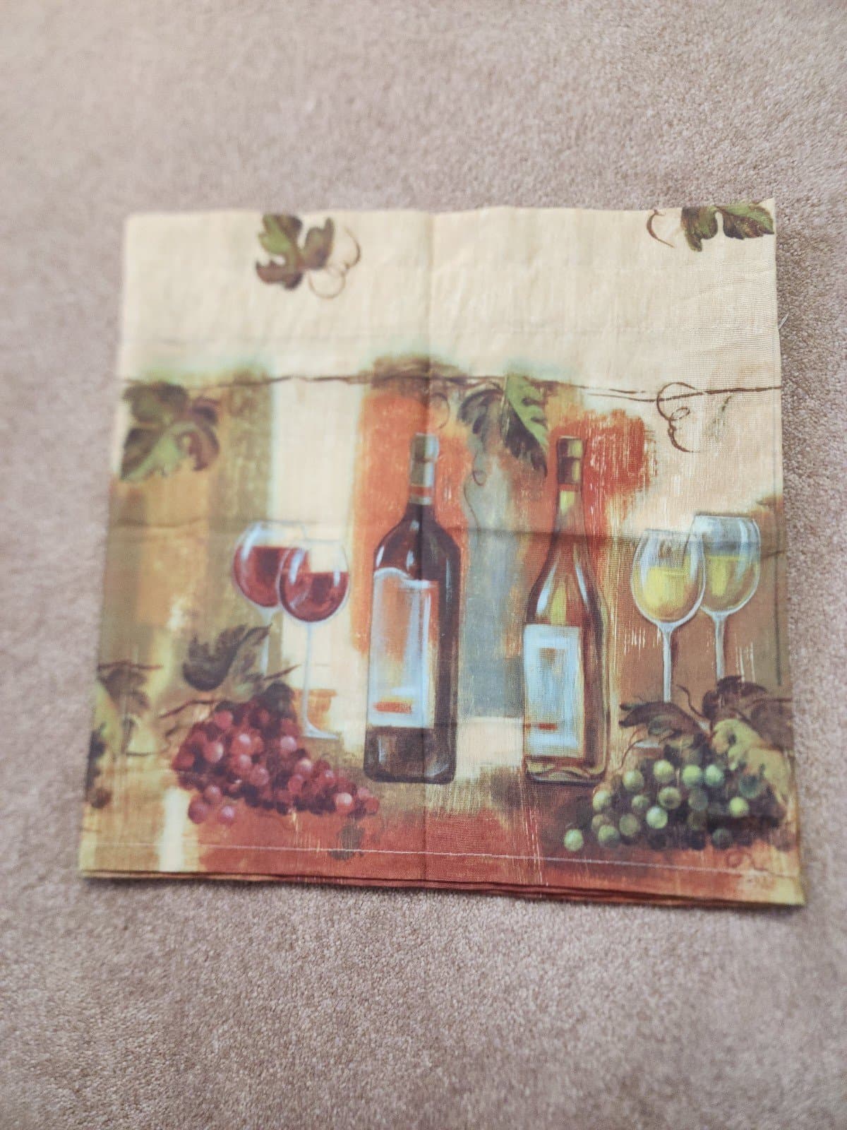 Wine bottle & grapes kitchen curtain 59" x 14" - Thumbnail 7