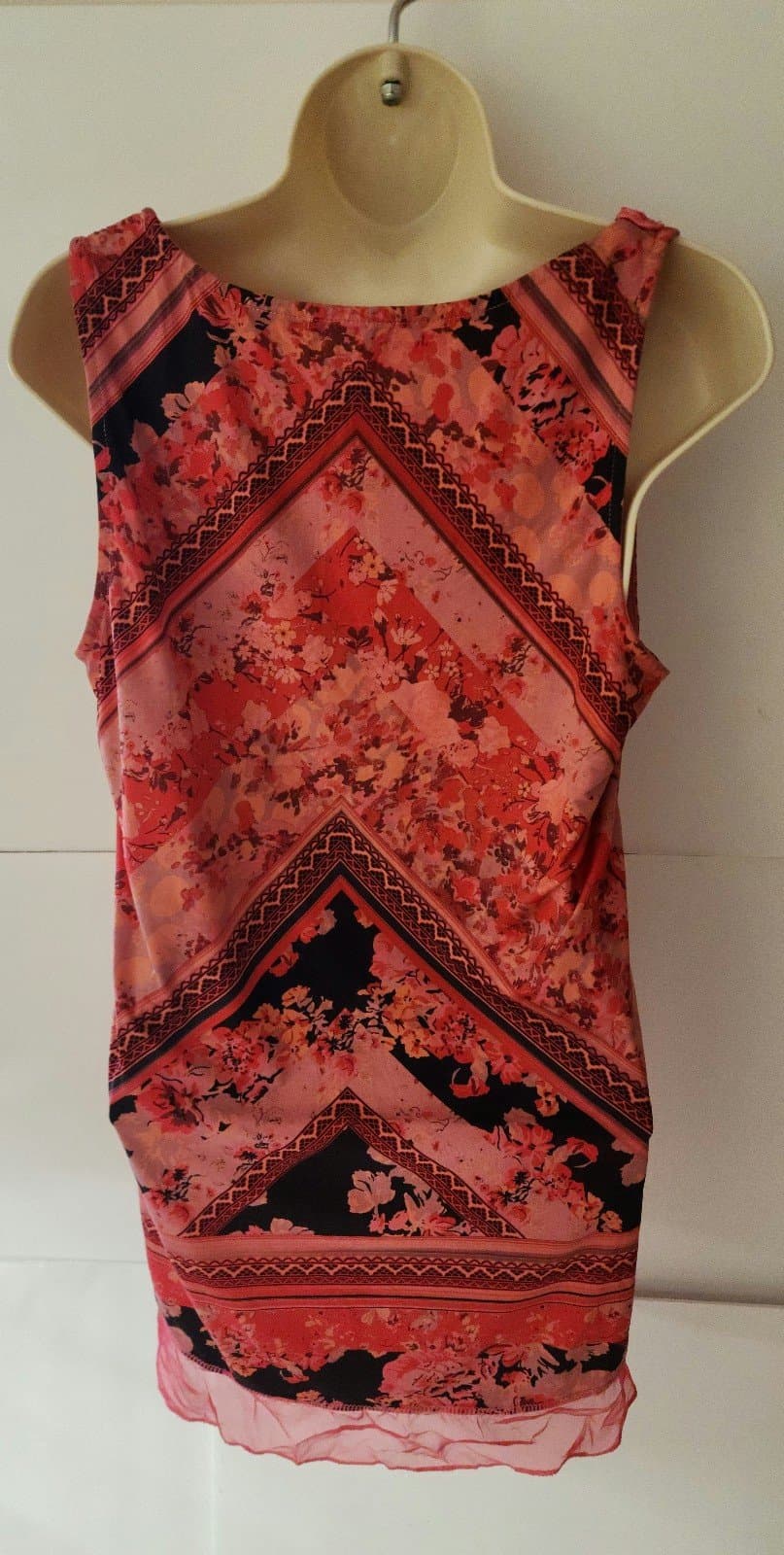 One World Pink Boho Silk top sz Medium - Thumbnail 2