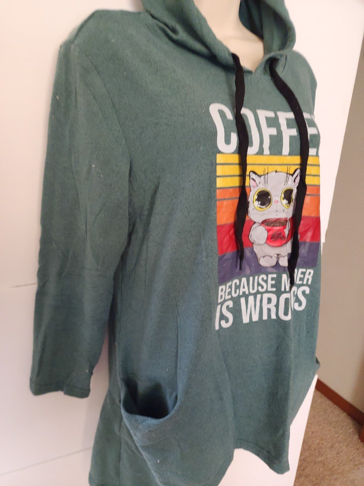 Murder is Wrong Hoodie sz Medium - Thumbnail 3