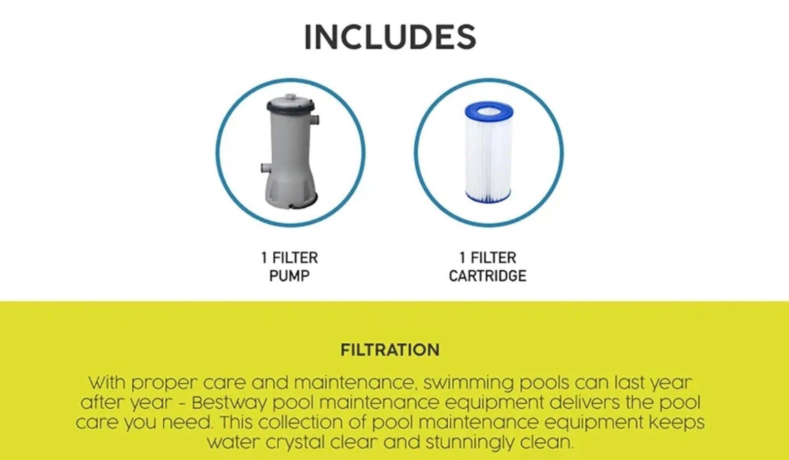 Bestway 1000GPH Above Ground Pool Filter Pump - A1018 - Thumbnail 4