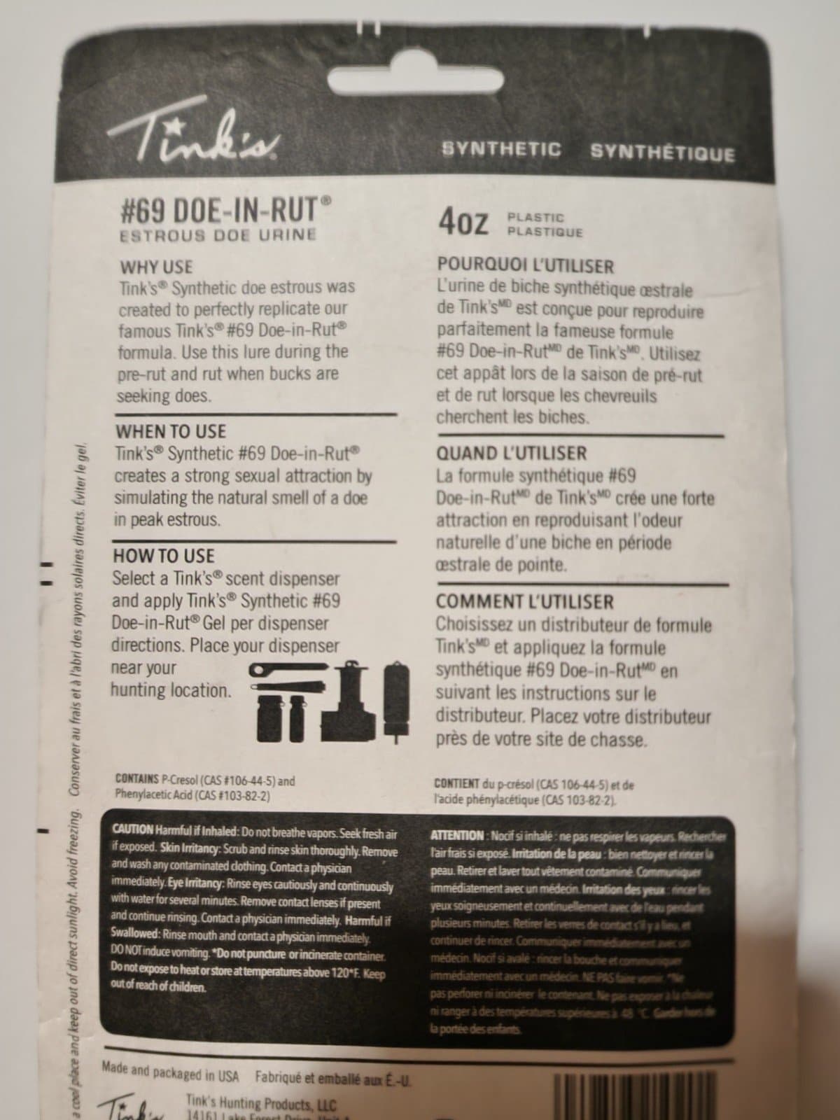 TINKS #69 DOE IN RUT SYNTHETIC BUCK LURE 2 Oz - Thumbnail 3