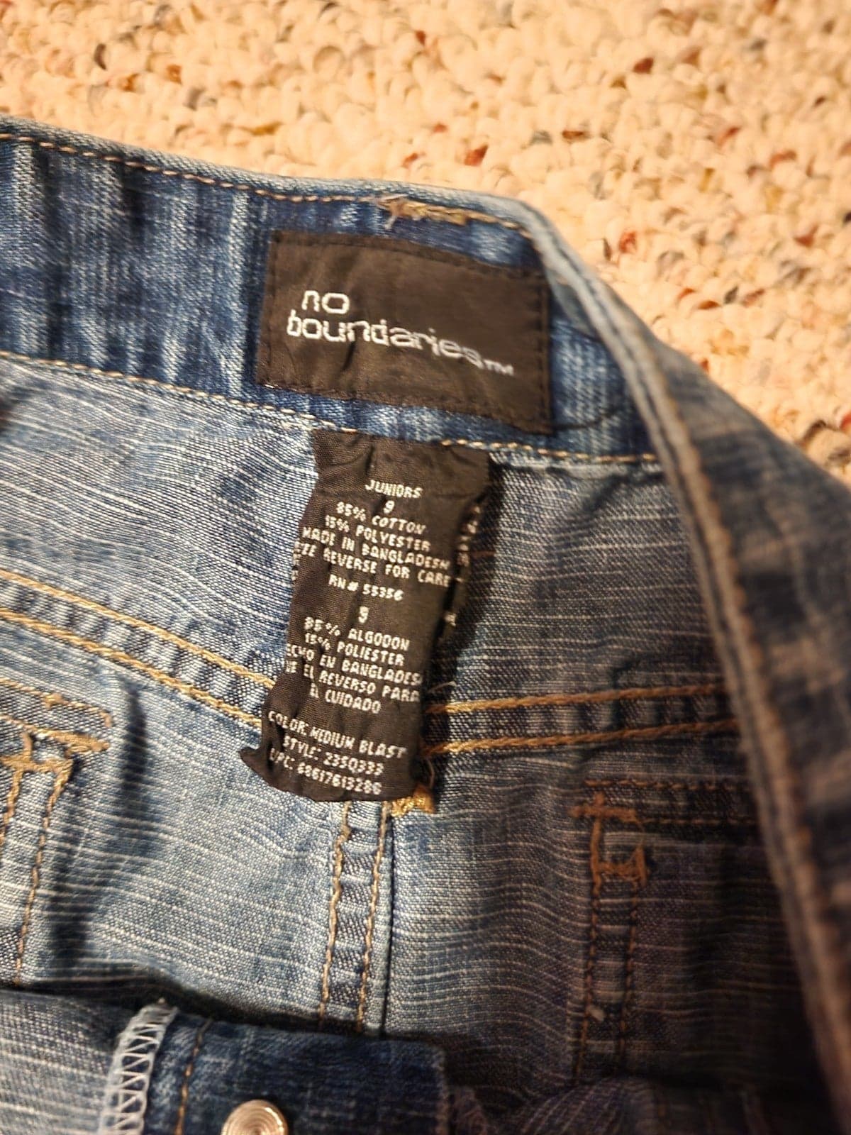 No Boundaries denim mini skirt sz 9 - Thumbnail 2