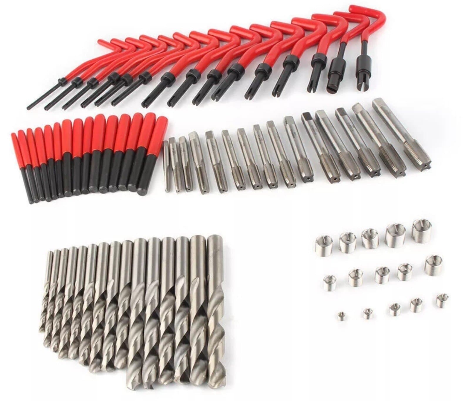 Metric Thread Repair Tool Insert Kit M5 M6 M8 M10 M12 M14 Helicoil Fit Car Coil - Thumbnail 5