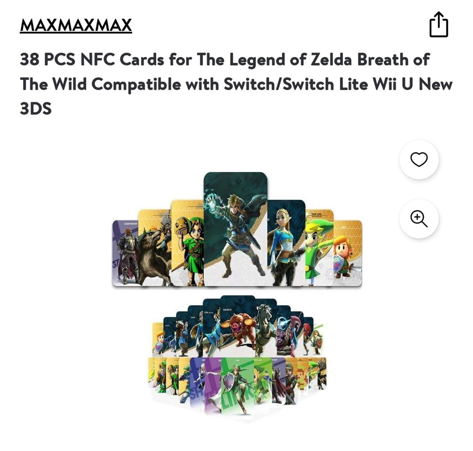 zelda tears of the kingdom amiibo cards 38ct - Thumbnail 2