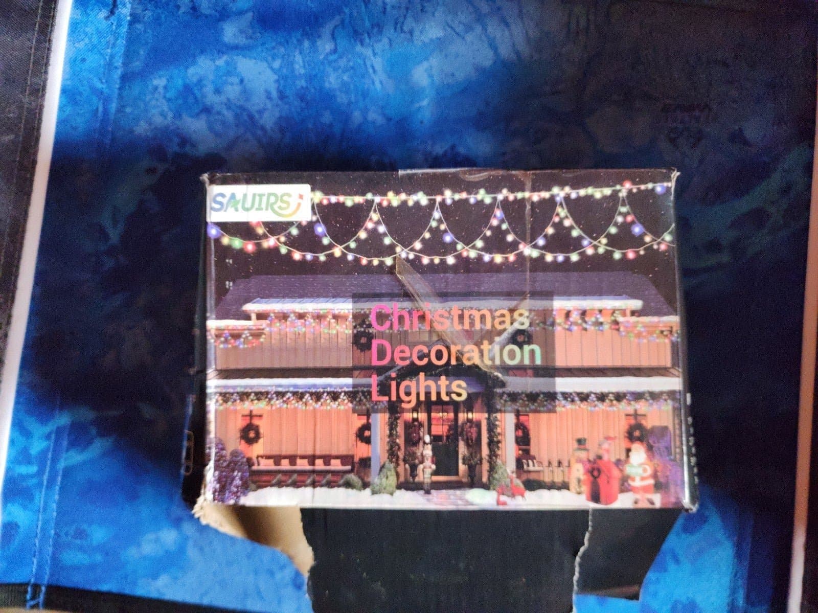 Christmas Half-Round String Lights, 49ft 447 LED Connectable Lights Warm White - Thumbnail 2