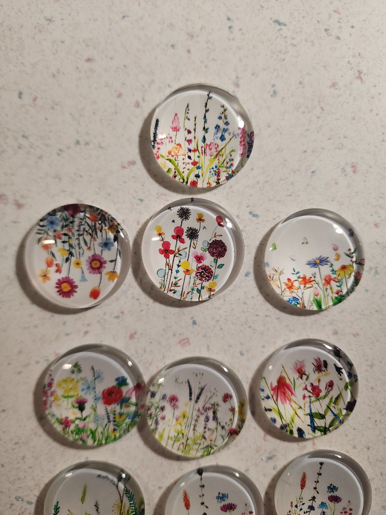 10ct Cabochons Printed Half Round Gems for Jewelry Making Handcrafts DIY - Thumbnail 3