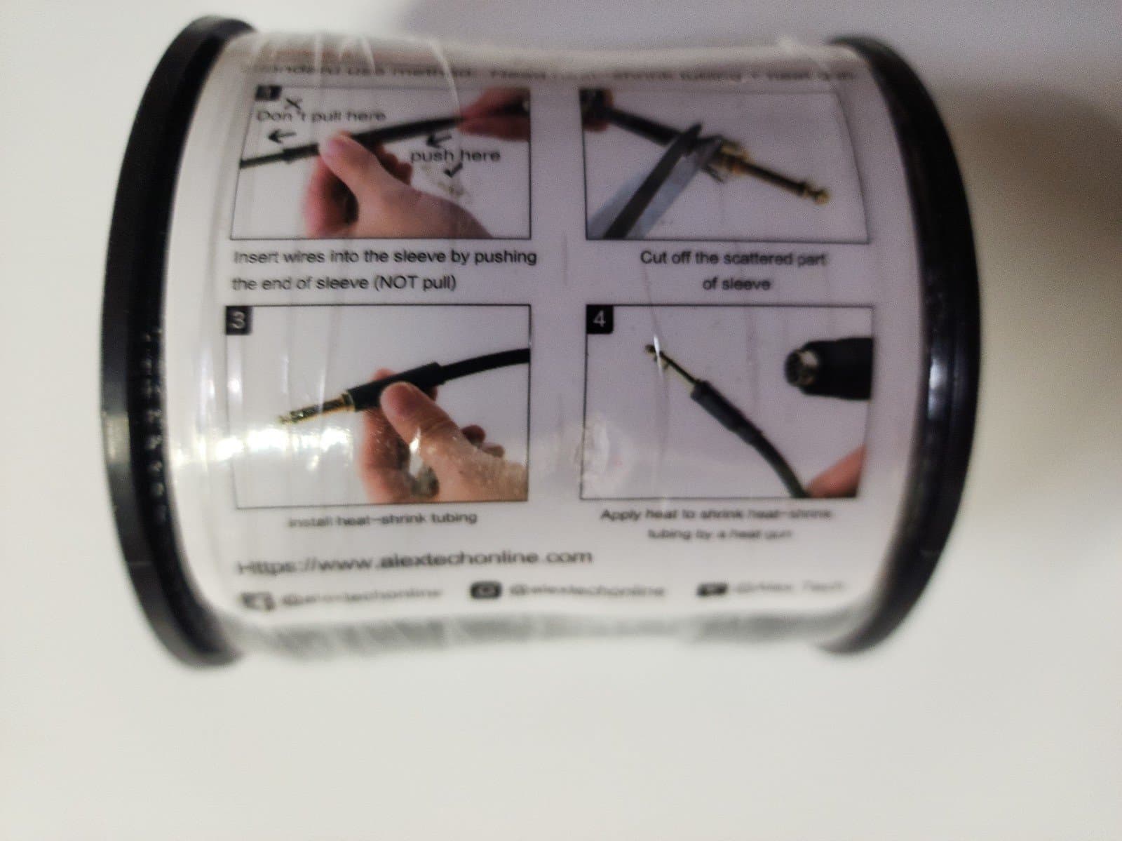 100ft - 1/2 inch PET Expandable Braided Sleeving – Black – Alex Tech Braided Cab - Thumbnail 3