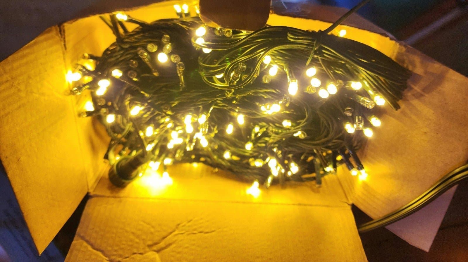 Christmas Half-Round String Lights, 49ft 447 LED Connectable Lights Warm White - Thumbnail 3