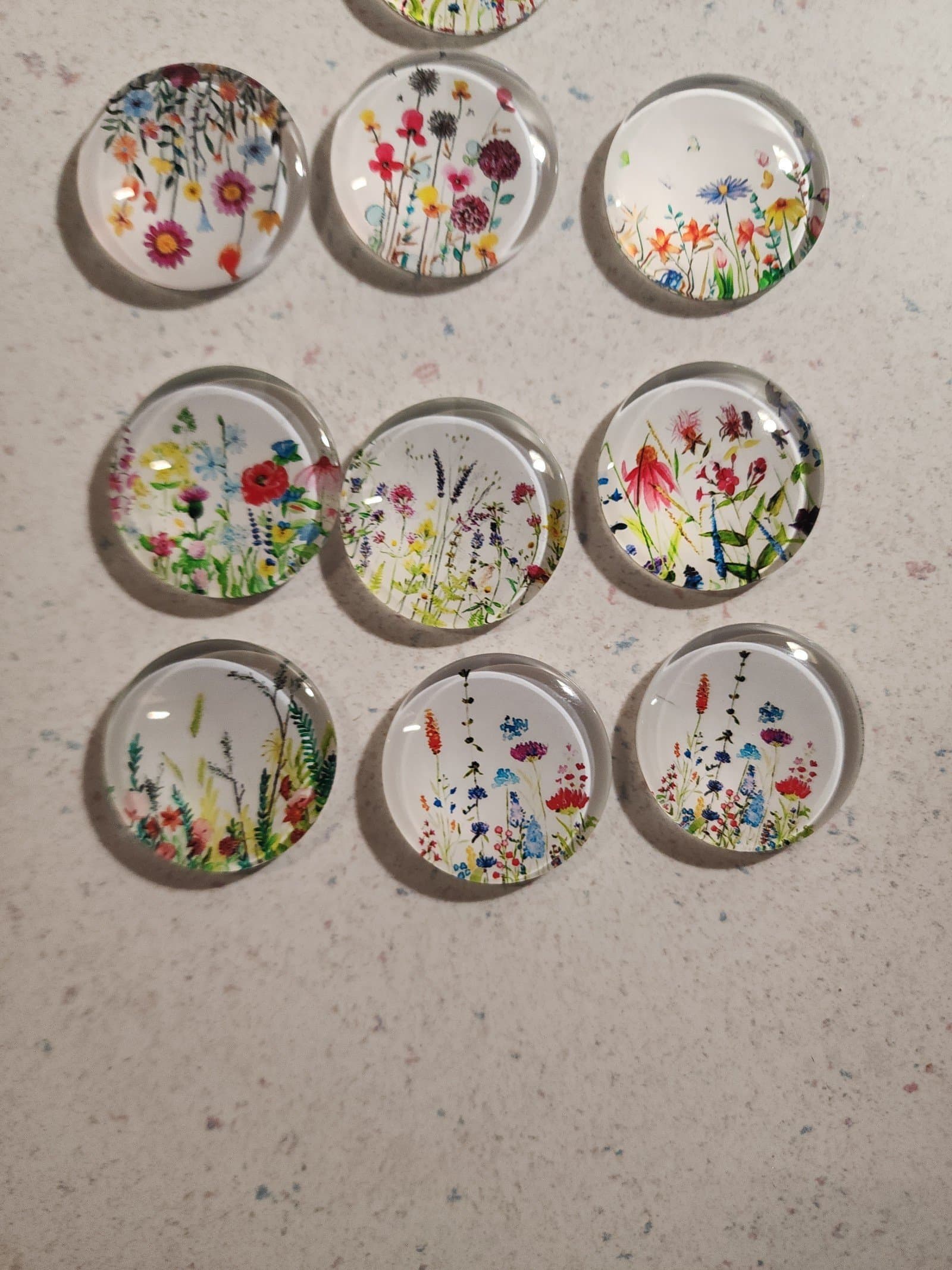 10ct Cabochons Printed Half Round Gems for Jewelry Making Handcrafts DIY - Thumbnail 4