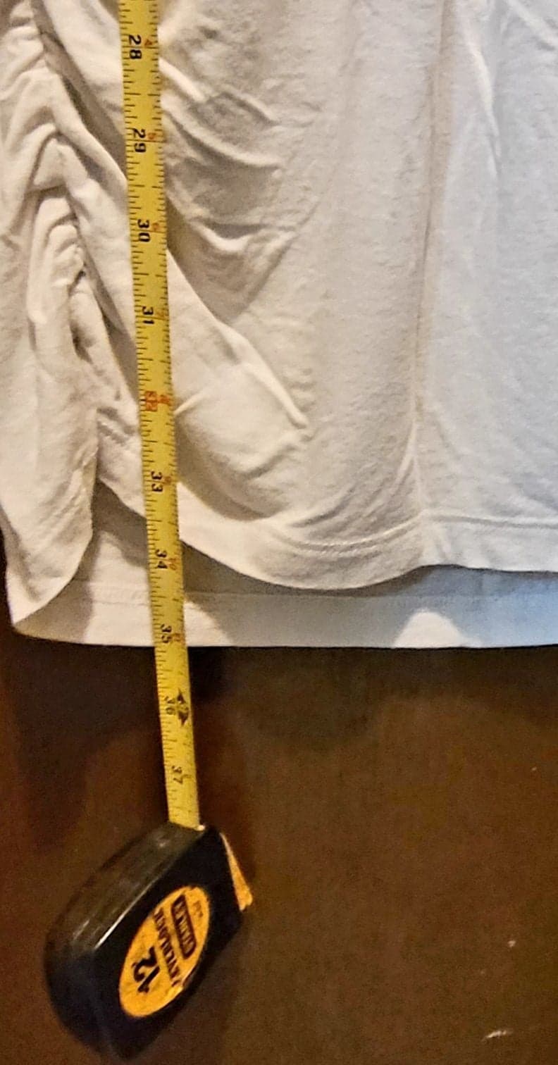 Sexy White long Tank top Sz Medium - Thumbnail 8