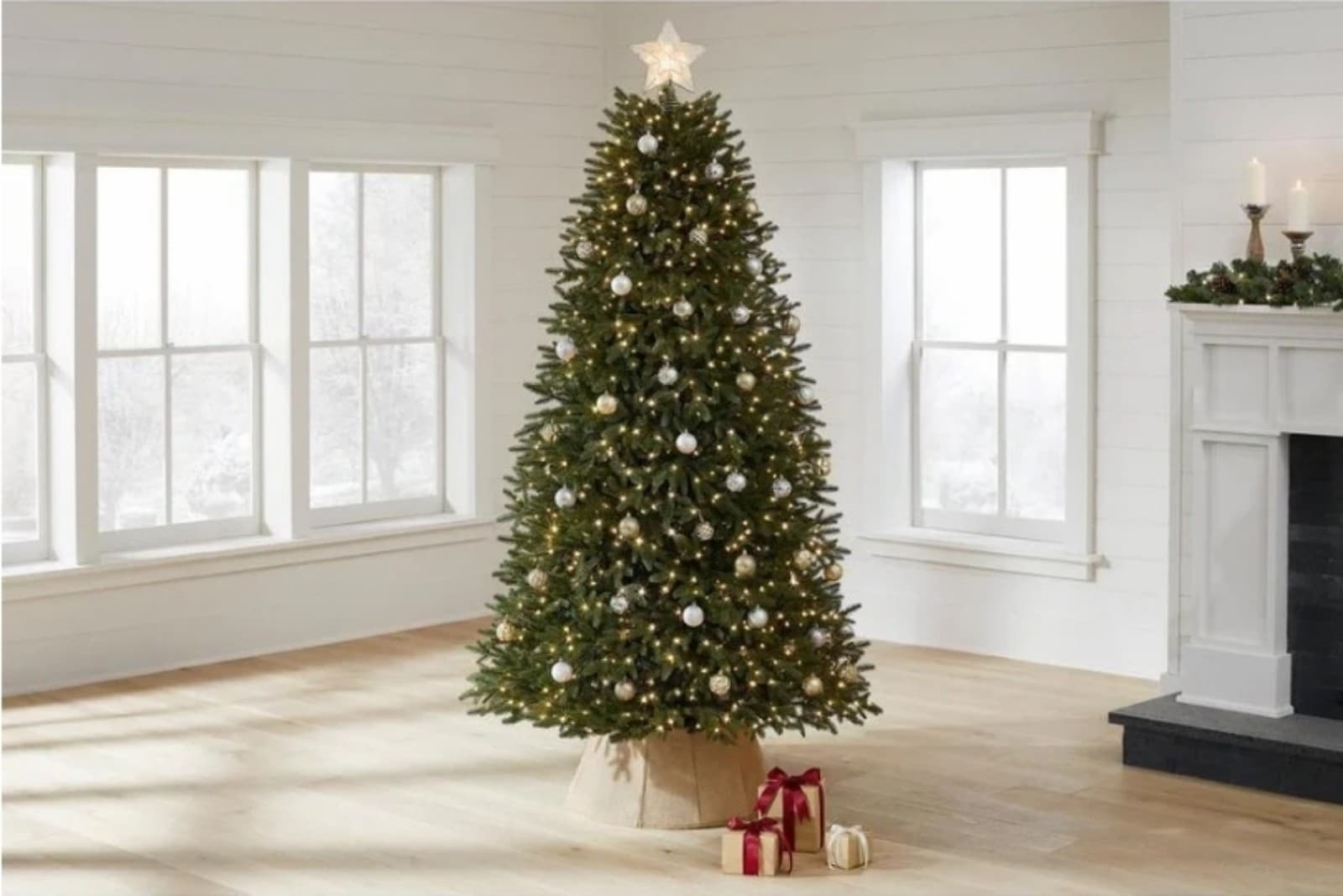 Jackson Noble Fir 7.5ft Christmas Tree with 1200 Color Changing LED Lights - Thumbnail 2