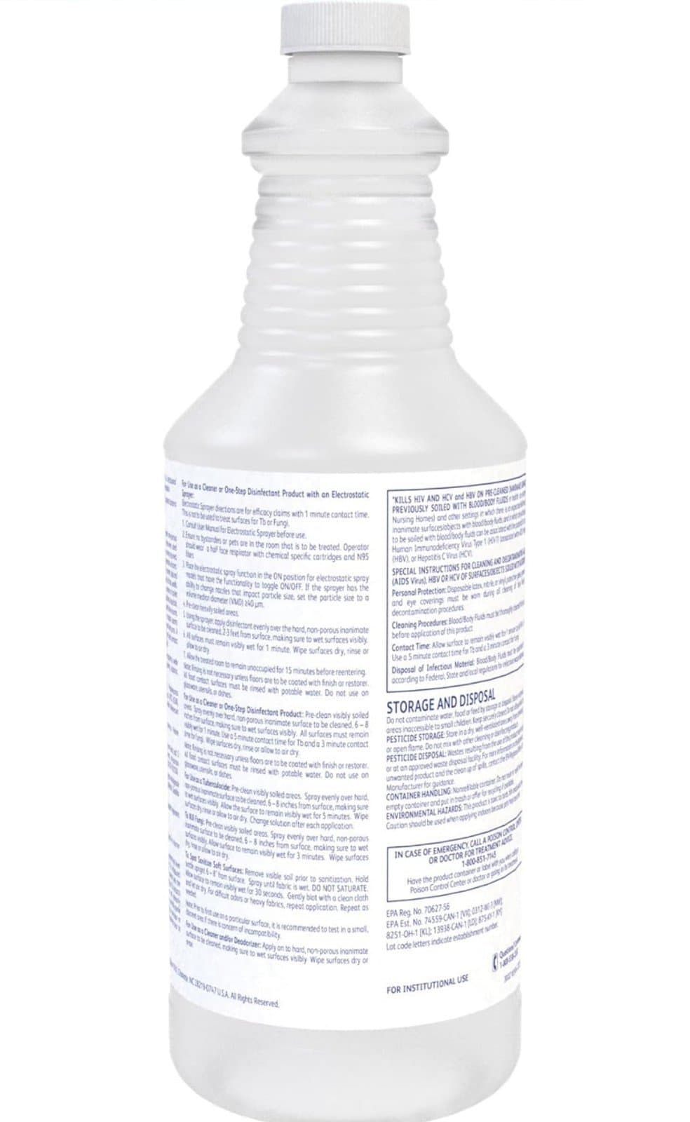 Oxivir Diversey 4277285 Tb Disinfectant Cleaner, Accelerated Hydrogen Peroxide, - Thumbnail 3