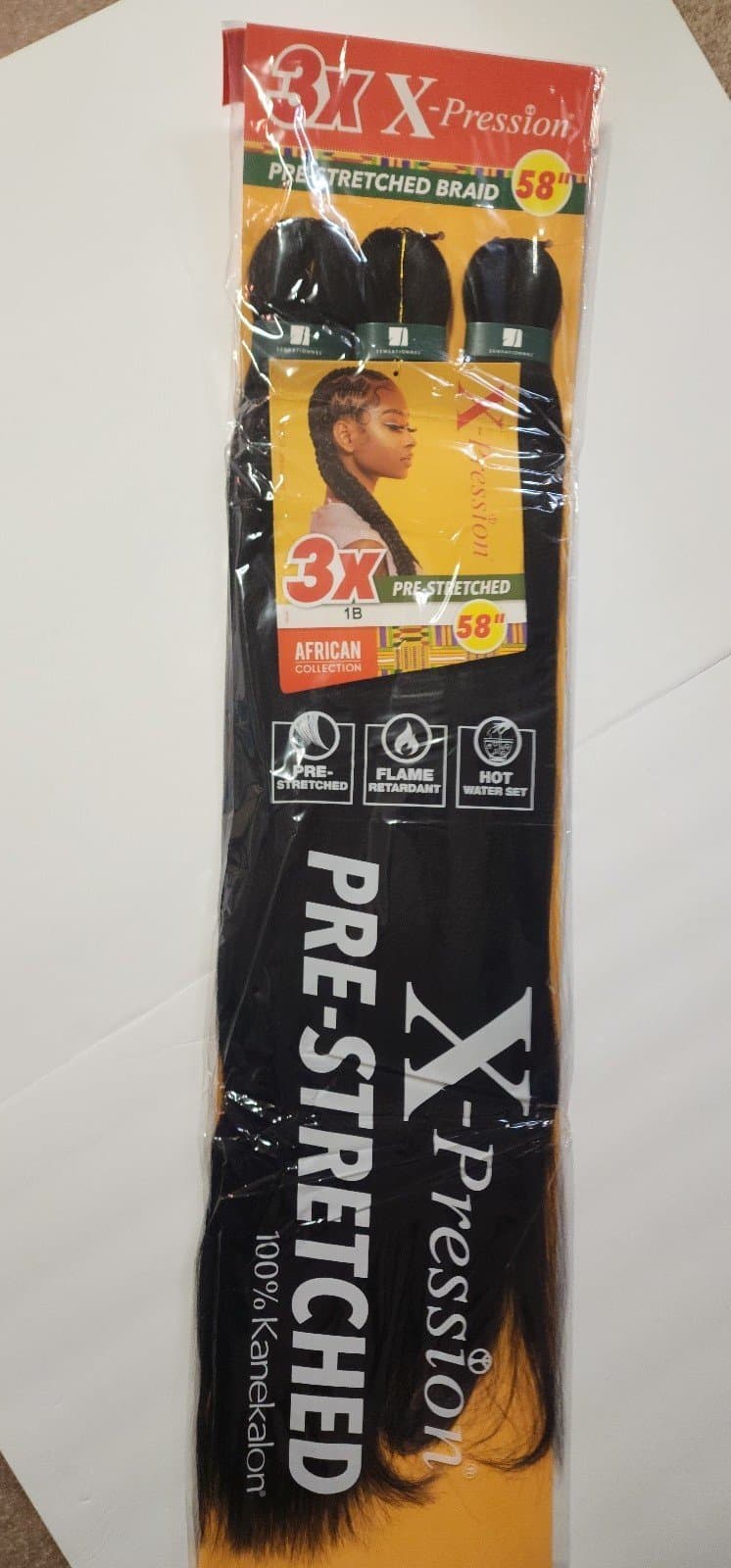 Sensationnel Kanekalon 3X X-Pression PRE STRETCHED BRAID B1 - Thumbnail 5