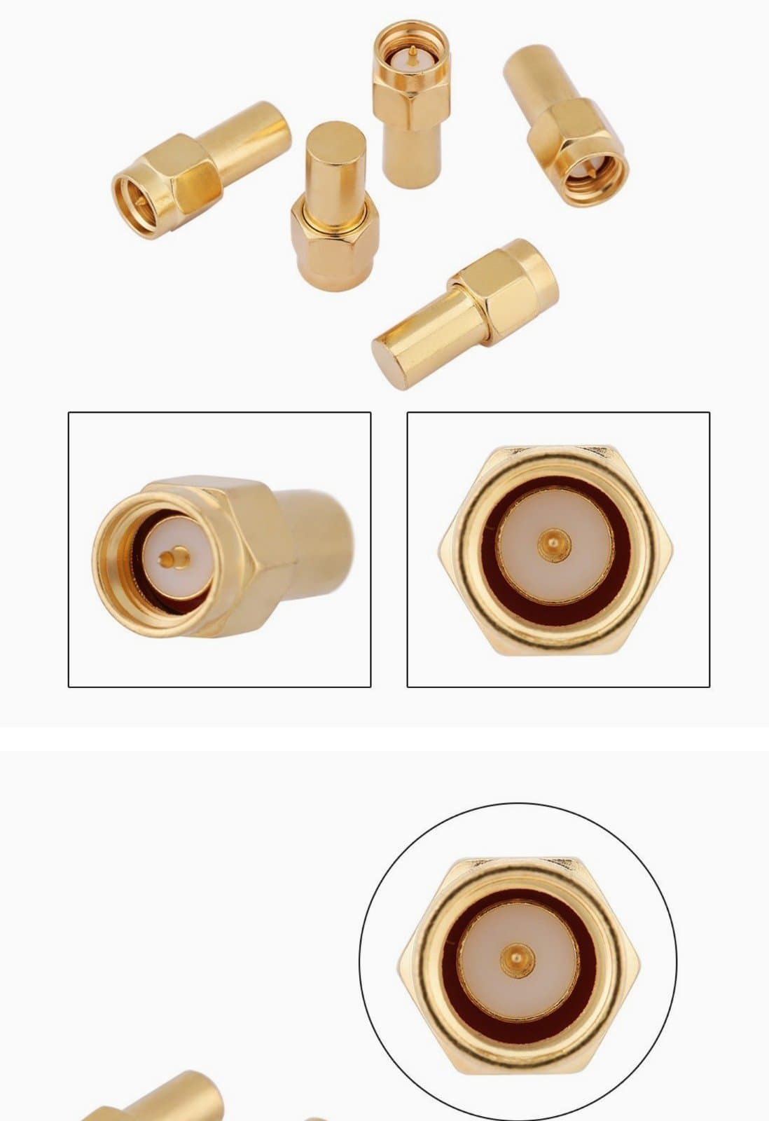 5pcs Coaxial Terminators, SMA Male Connector RF Coaxial Matched Terminator Male - Thumbnail 4