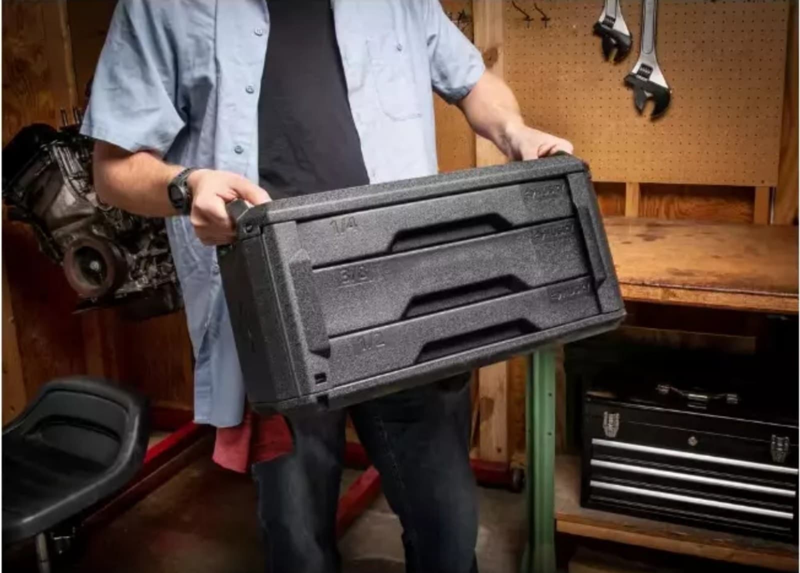 Husky Mechanics Tool Set 270 Piece Mechani'c Tools Set 3 Drawer Case Box - Thumbnail 5