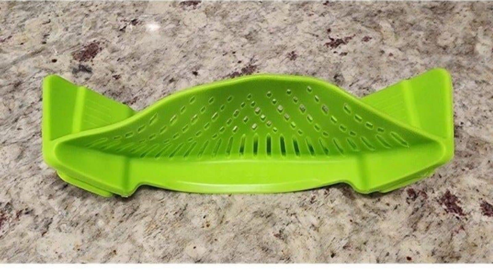 Pasta Strainer Pot Strainer Clip on Silicone Adjustable Clip on Strainer - Thumbnail 3