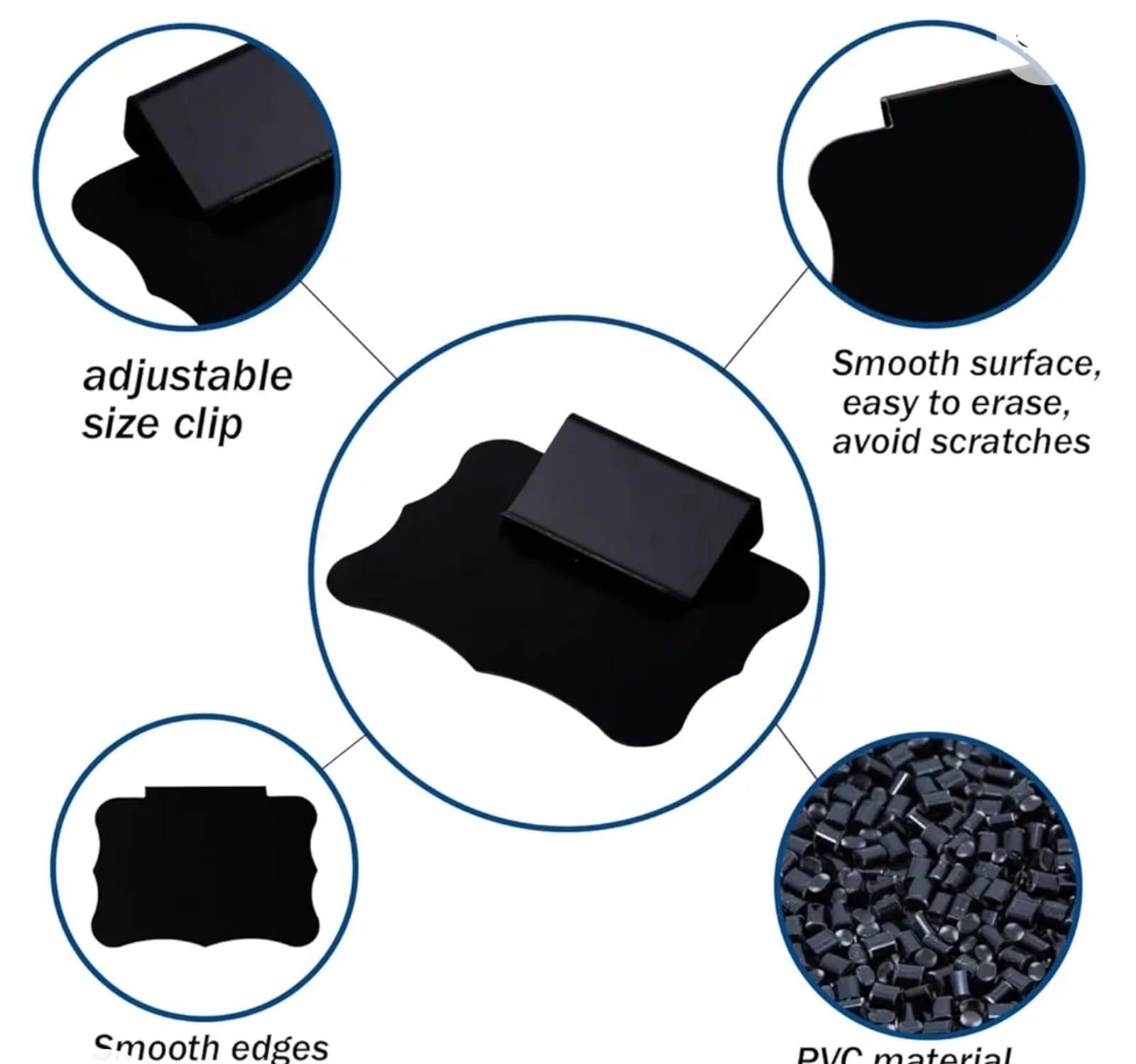 Basket Labels, Clip on Labels for Storage Bins Removable Labels 4ct - Thumbnail 4