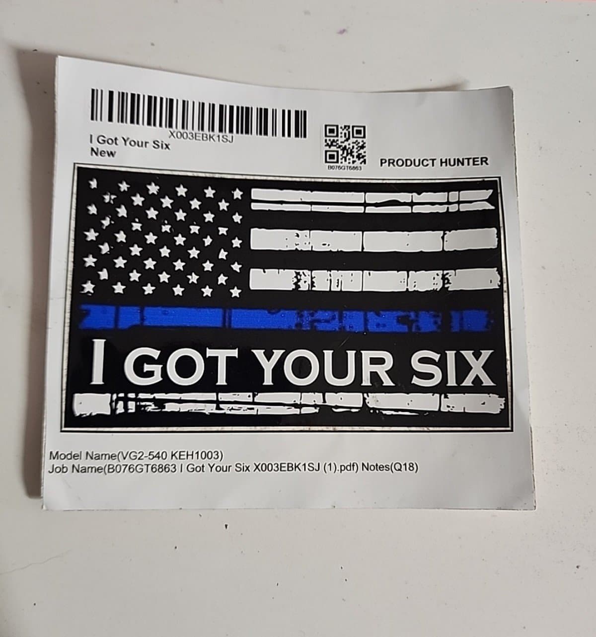 I got your six flag sticker - Thumbnail 2