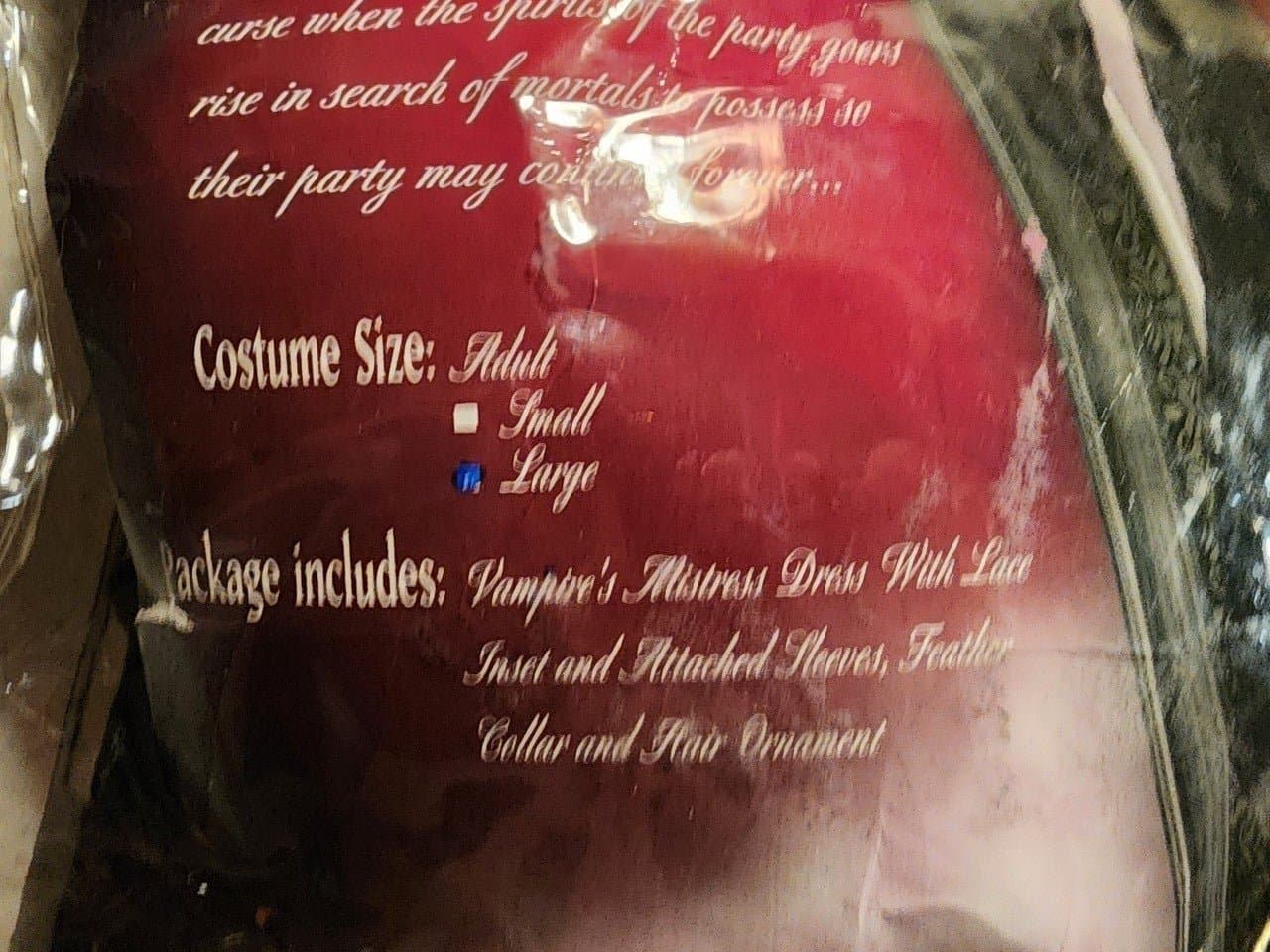 Mayhem Mansion Vampires Mistress Costume sz L - Thumbnail 4