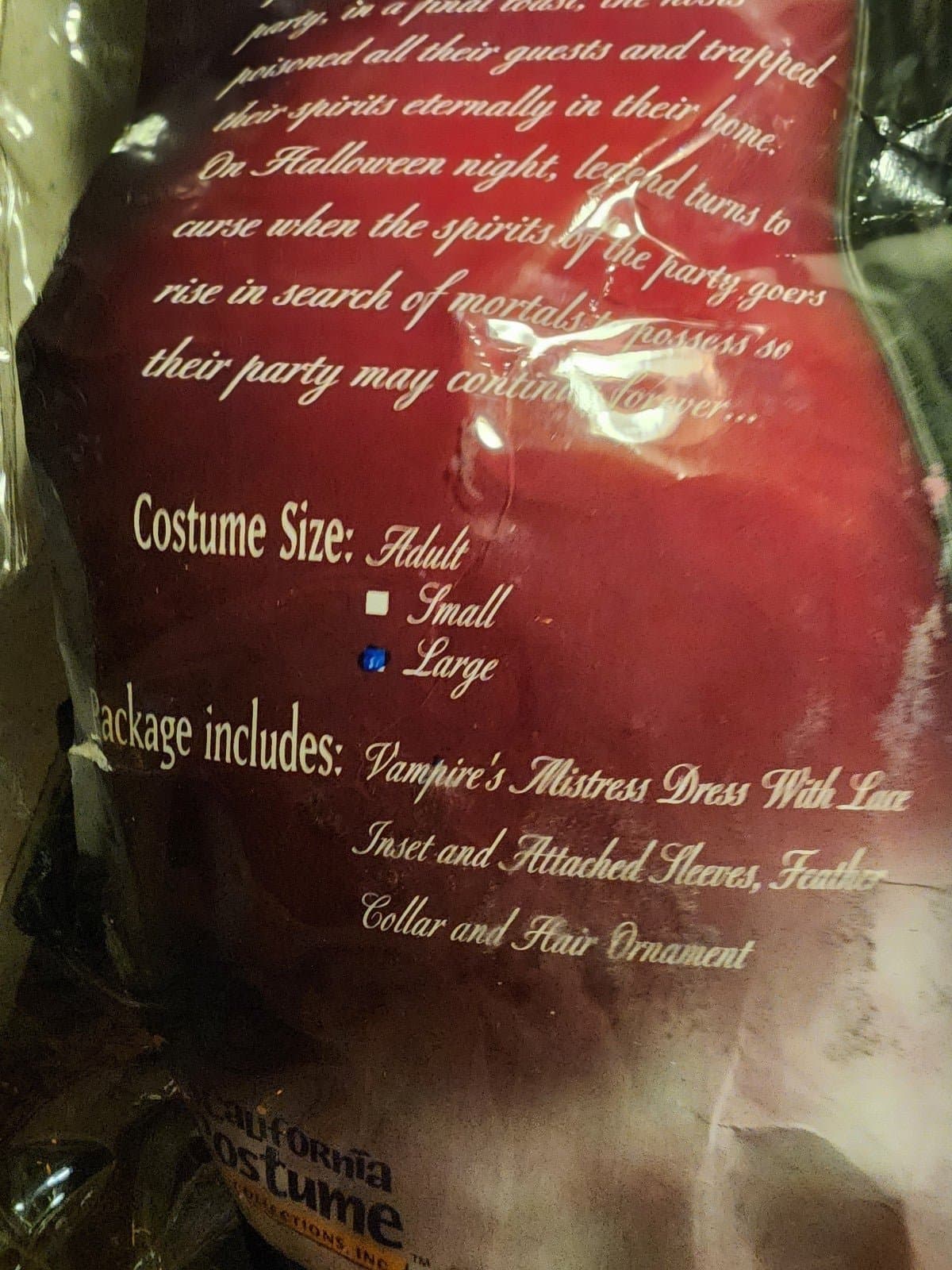 Mayhem Mansion Vampires Mistress Costume sz L - Thumbnail 3