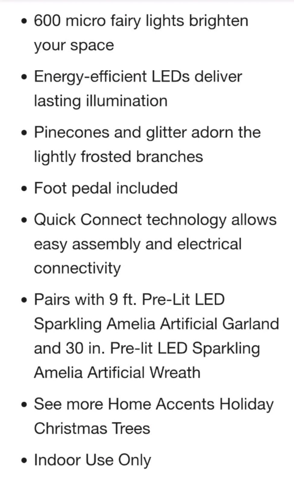 Sparkling Amelia Pine 7.5ft Christmas Tree by Home Accents - Thumbnail 11