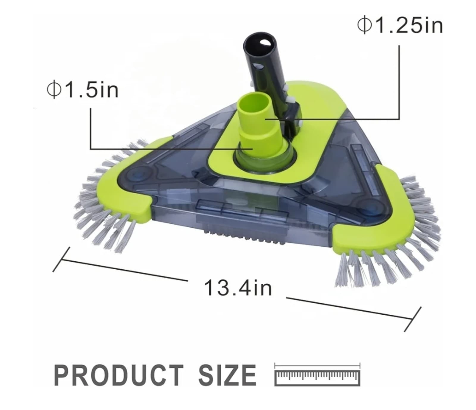 Pool Vacuum Head, Professional Pool Vacuum Head with Weighted Body & Triangle - Thumbnail 2
