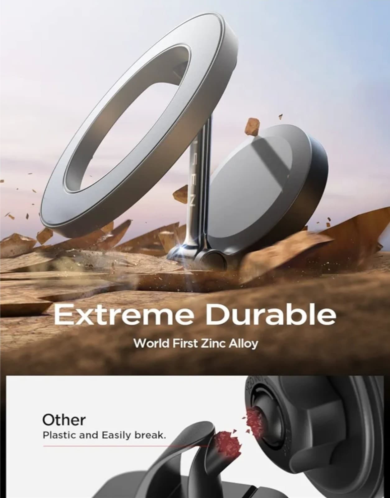 LISEN Ultra Magnetic Car Phone Holder, for MagSafe Car Mount, Car Accessories - Thumbnail 6