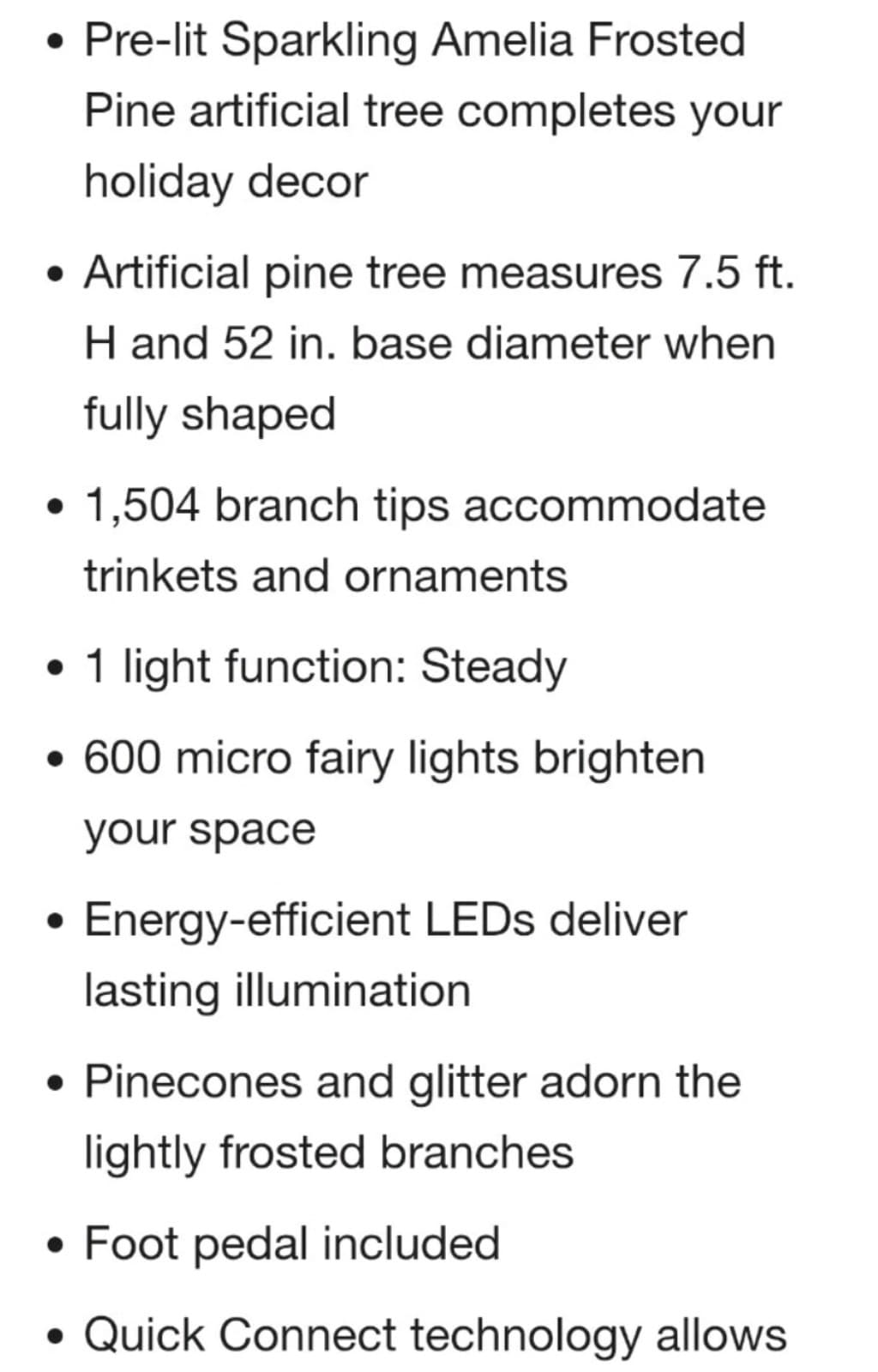 Sparkling Amelia Pine 7.5ft Christmas Tree by Home Accents - Thumbnail 10