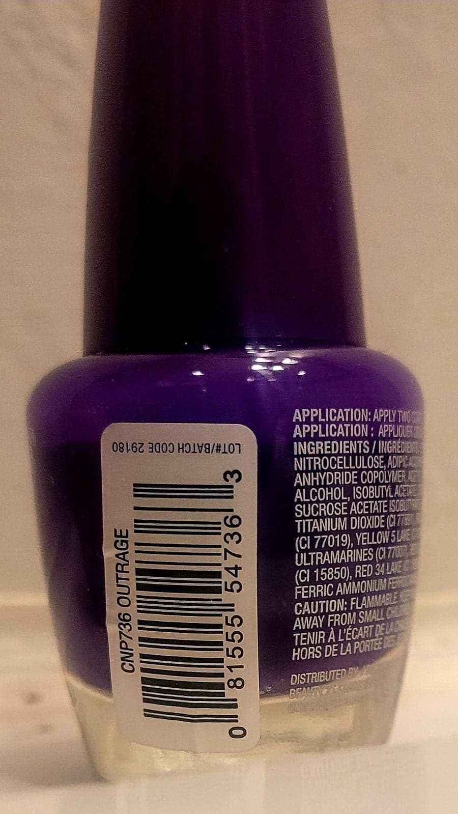 LA Nails Nail Polish "Outrage" Brand Ne - Thumbnail 2