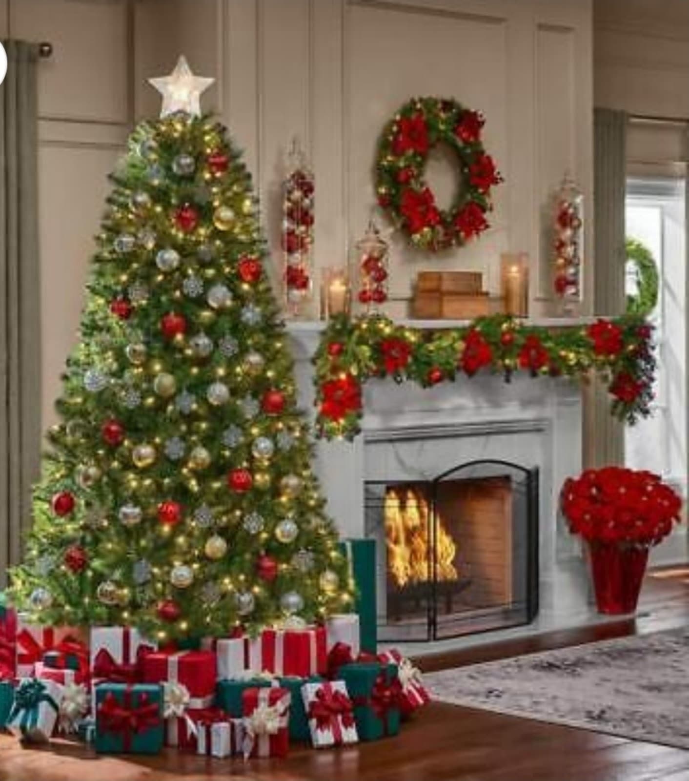 Wesley Long Needle Pine 9ft LED Pre-Lit Tree - Thumbnail 2