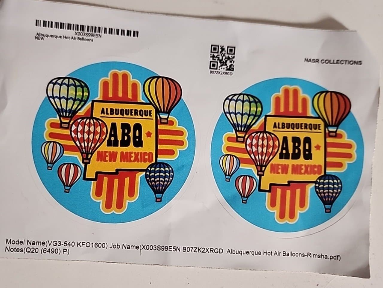 Albuquerque New Mexico stickers 3"x3" - Thumbnail 2