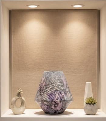 Abstract Ceramic Vase Purple Gray White Pattern 10in Decorative Home Decor - Thumbnail 2