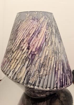 Abstract Ceramic Vase Purple Gray White Pattern 10in Decorative Home Decor - Thumbnail 7