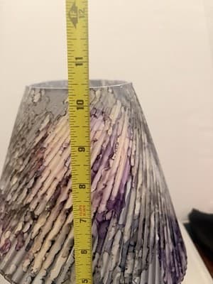 Abstract Ceramic Vase Purple Gray White Pattern 10in Decorative Home Decor - Thumbnail 8