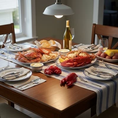 Red Ceramic Crab & Lobster Animal Salt & Pepper Shakers Novelty Set - Thumbnail 3