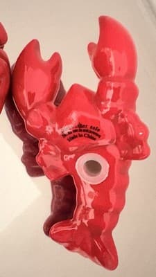 Red Ceramic Crab & Lobster Animal Salt & Pepper Shakers Novelty Set - Thumbnail 5